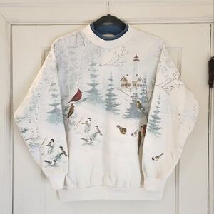 Vintage Winter Birds Crewneck Sweatshirt ❄️